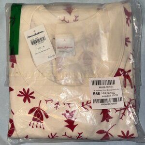 Hanna Andersson Cream Pajama top with Red Print